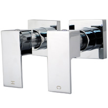 Ottimo 300mm Chrome Short Twin Shower & Lever Tap Set